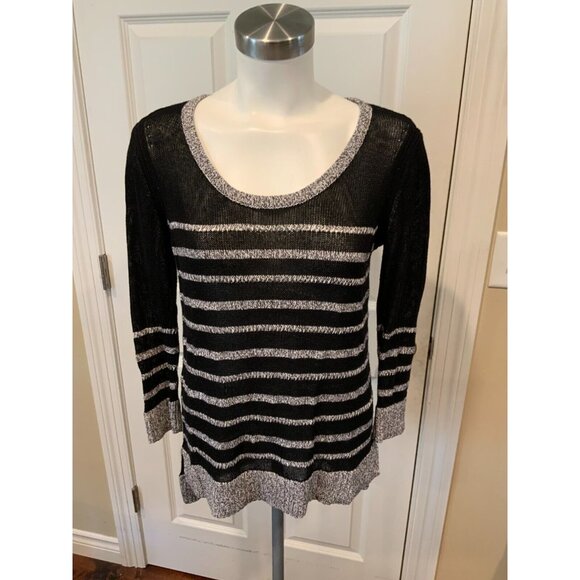 rag & bone Sweaters - Rag & Bone Black & White Striped Thin Knit Sweater, Size XS